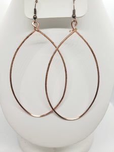Copper egg hoop Earrings
