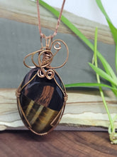 Load image into Gallery viewer, Obsidian /Tigereye Pendant