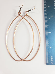 Copper egg hoop Earrings